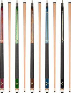 Set of 5 ASKA L7 Billiard Pool Cues, Hard Rock Canadian Maple, Mixed Weights