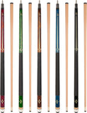 Set of 5 ASKA L7 Billiard Pool Cues, Hard Rock Canadian Maple, Mixed Weights