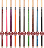 Set of 10 ASKA Billiards L3 Pool Cues, Hard Rock Canadian Maple, Mixed Weights