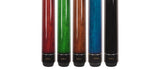 Set of 5 Aska Billiard Pool Cues LECN5, Mixed Weights