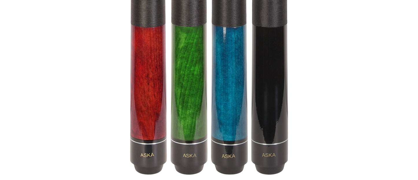 Set of 4 Aska LEC Billiard Pool Cues, 58" Hard Rock Canadian Maple, 13mm Hard Le Pro Tip, Mixed Weights, LEC4