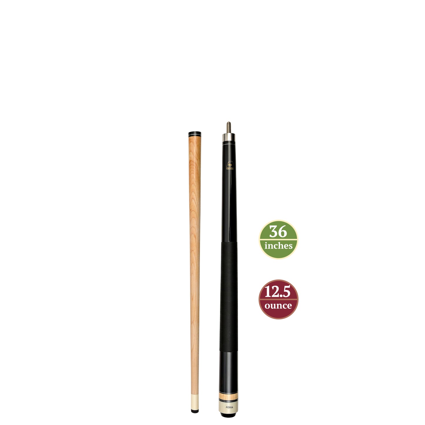 ASKA Pool Cue LCS36 Black, 36" Stick,