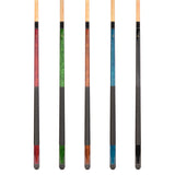 Set of 5 Aska Billiard Pool Cues LEC5, Mixed Weights