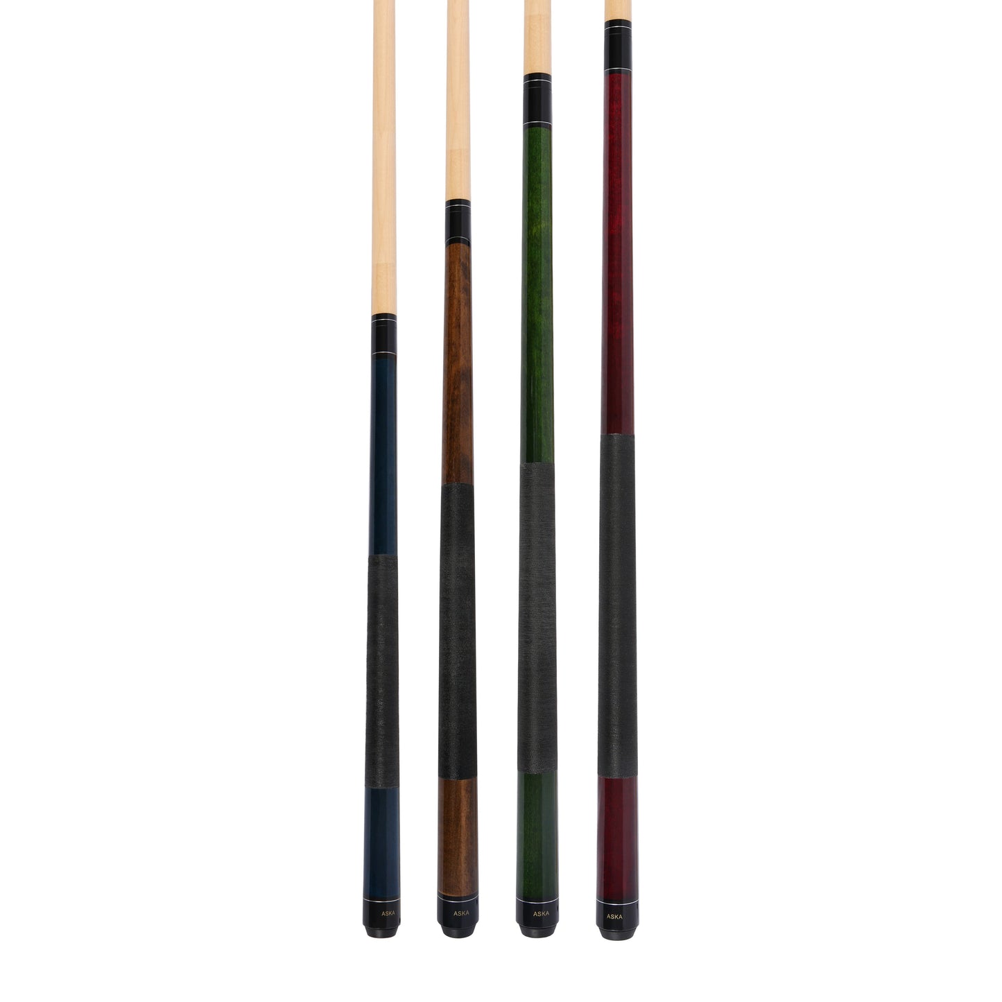 Set of Aska Mixed Length Cues LS, Canadian Hard Rock Maple Billiard Pool Cue Sticks, Short, Kids Cues, LS4