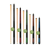 Set of 5 Aska Short Maple Billiard Pool Cue Sticks, LS5. Mixed Lengths