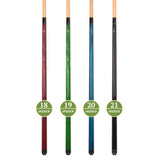 Set of 4 Aska Billiard Pool Cues LECN4, Mixed Weights