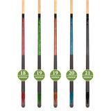 Set of 5 Aska Billiard Pool Cues LEC5, Mixed Weights