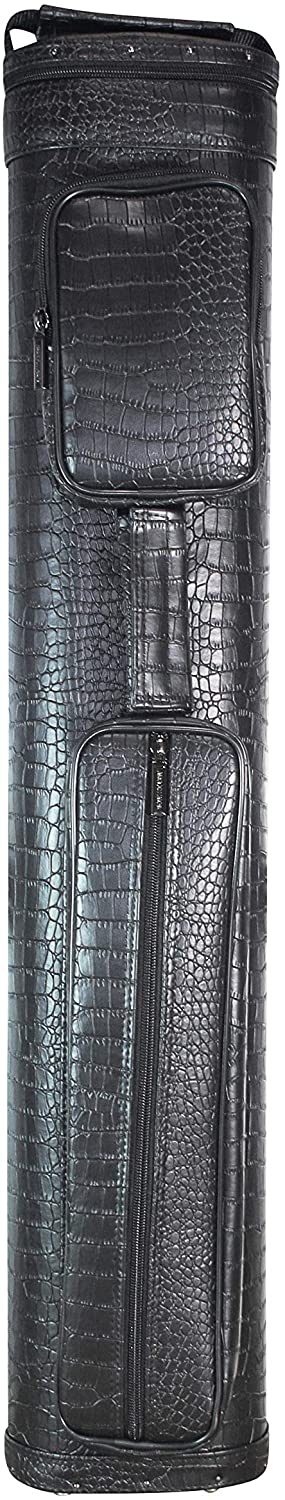 ASKA Hard 4x8 Pool Cue Case, Holds Up to 4 Butts and 8 Shafts, 4B8S Black, C48P15