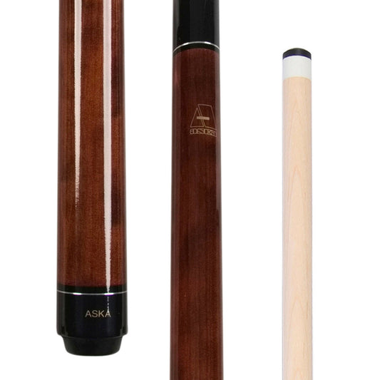 ASKA Short Billiard Pool Cue Stick Brown 42" Great for Kids
