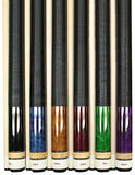 Set of 6 Aska L2 Billiard Pool Cues, 58" Hard Rock Canadian Maple, 13mm Hard Le Pro Tip, Mixed Weights, L2S6