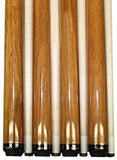 Set of 4 Aska SP1 Malaswood Sneaky Pete Billiard Pool Cue Sticks, 58" Hard Rock Canadian Maple, 13mm Hard Le Pro Tip, 2-Piece Construction