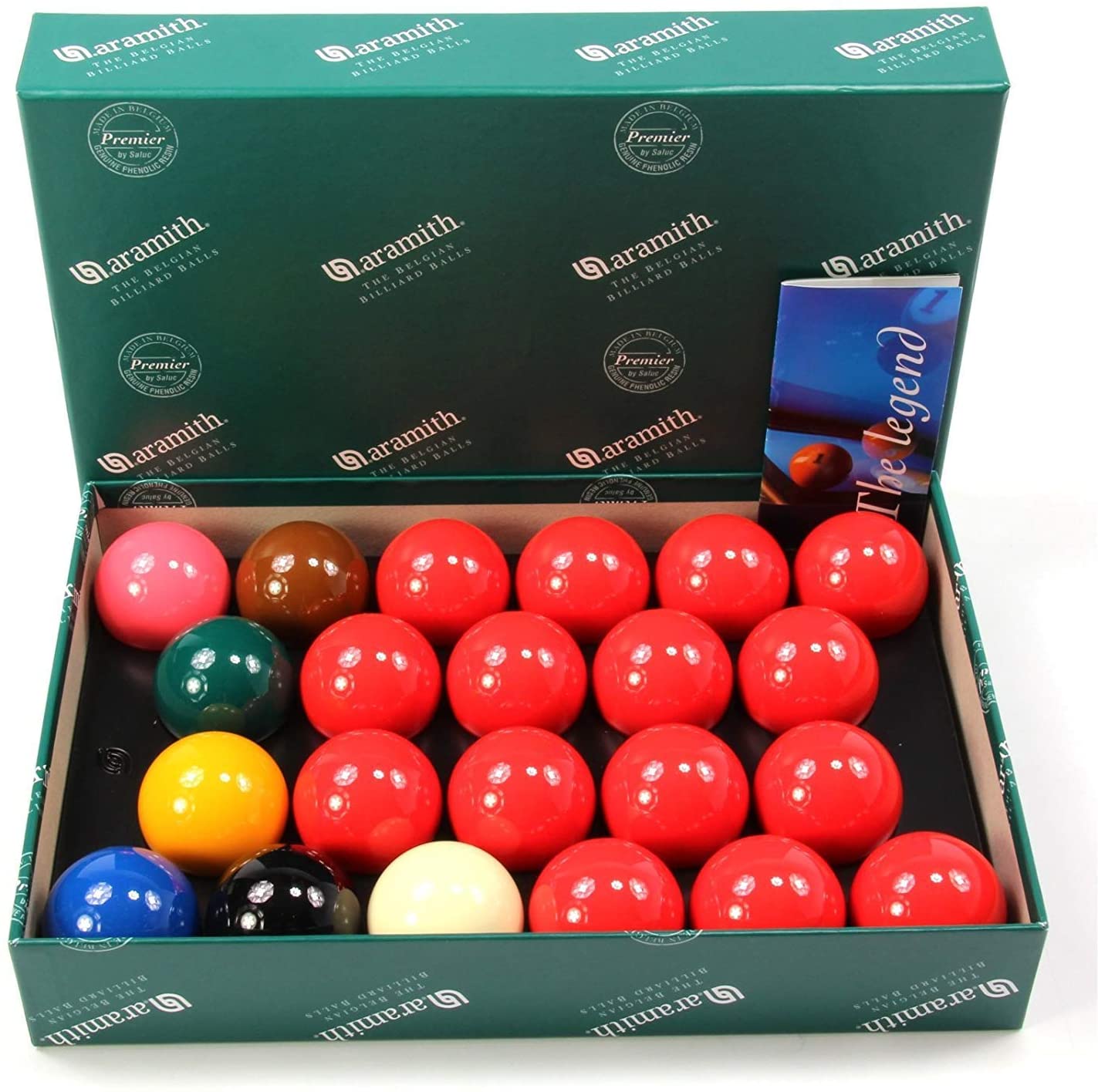 Premier Snooker Ball Set by Aramith, 22 balls, 2-1/16"