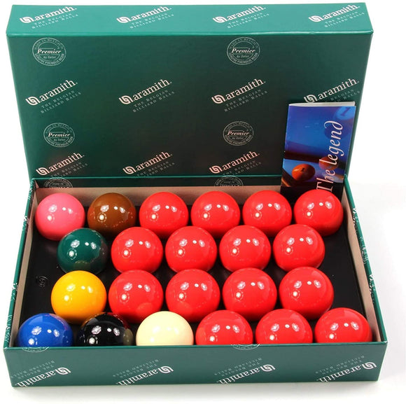 Premier Snooker Ball Set by Aramith, 22 balls, 2-1/16