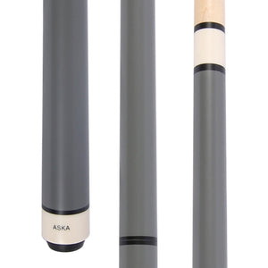 25-Ounce Heavy Hit Matte Grey Jump Break Cue Stick Aska JBC, Jump/Break Cue. 14-mm Tip, Hard Rock Canadian Maple Shaft