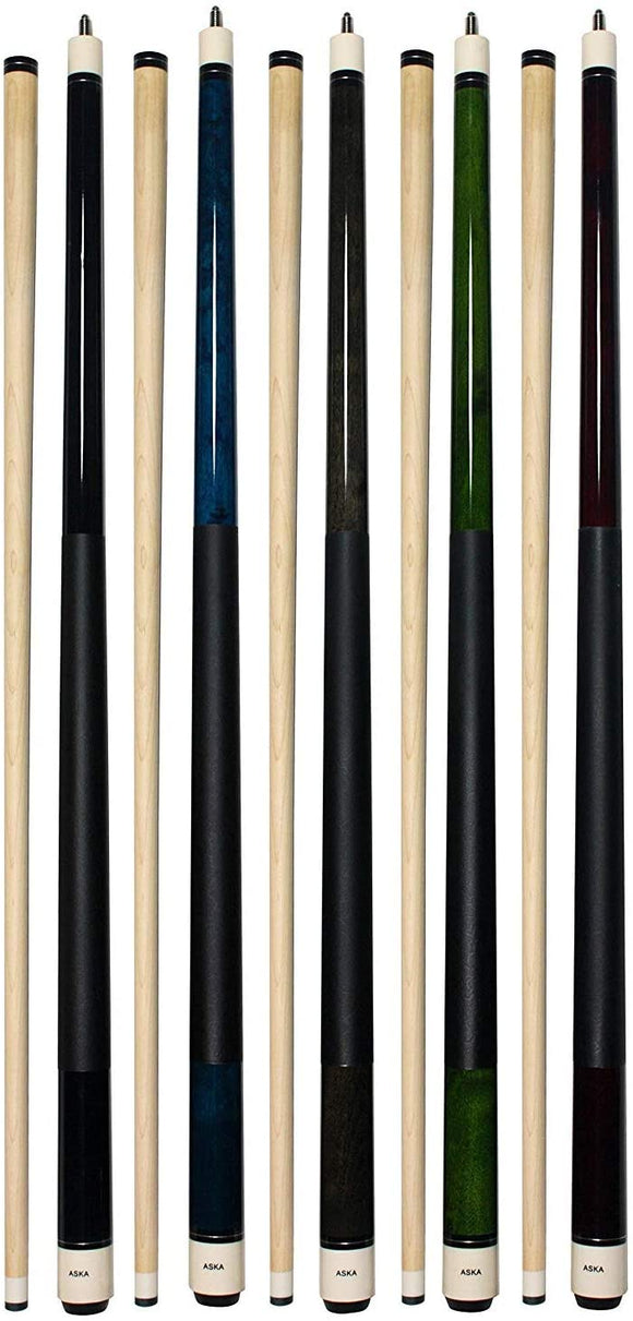 ASKA Set of 5 Pool Cue Sticks 58