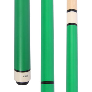 25-Ounce Heavy Hit Matte Green Jump Break Cue Stick Aska JBC, Jump/Break Cue. 14-mm Tip, Hard Rock Canadian Maple Shaft