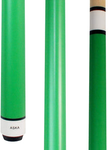 ASKA 28-Ounce Heavy Hitter Jump Break Cue Stick JBCH28GRN, 3pc Cue, Jump/Break Cue. 14-mm Tip, Hard Rock Canadian Maple Shaft