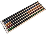 ASKA Set of 5 Pool Cue Sticks 58", 2-Piece Construction, 5/16x18 Joint, Hard Rock Canadian Maple, L25S5