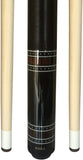 ASKA A1 Pool Cue Stick, Stained Maple Butt, Index Rings, Irish Linen Wrap, Two Quick Release Shafts, 12.75mm Tip, 19-Ounce (Black Stained Maple) A1BLK