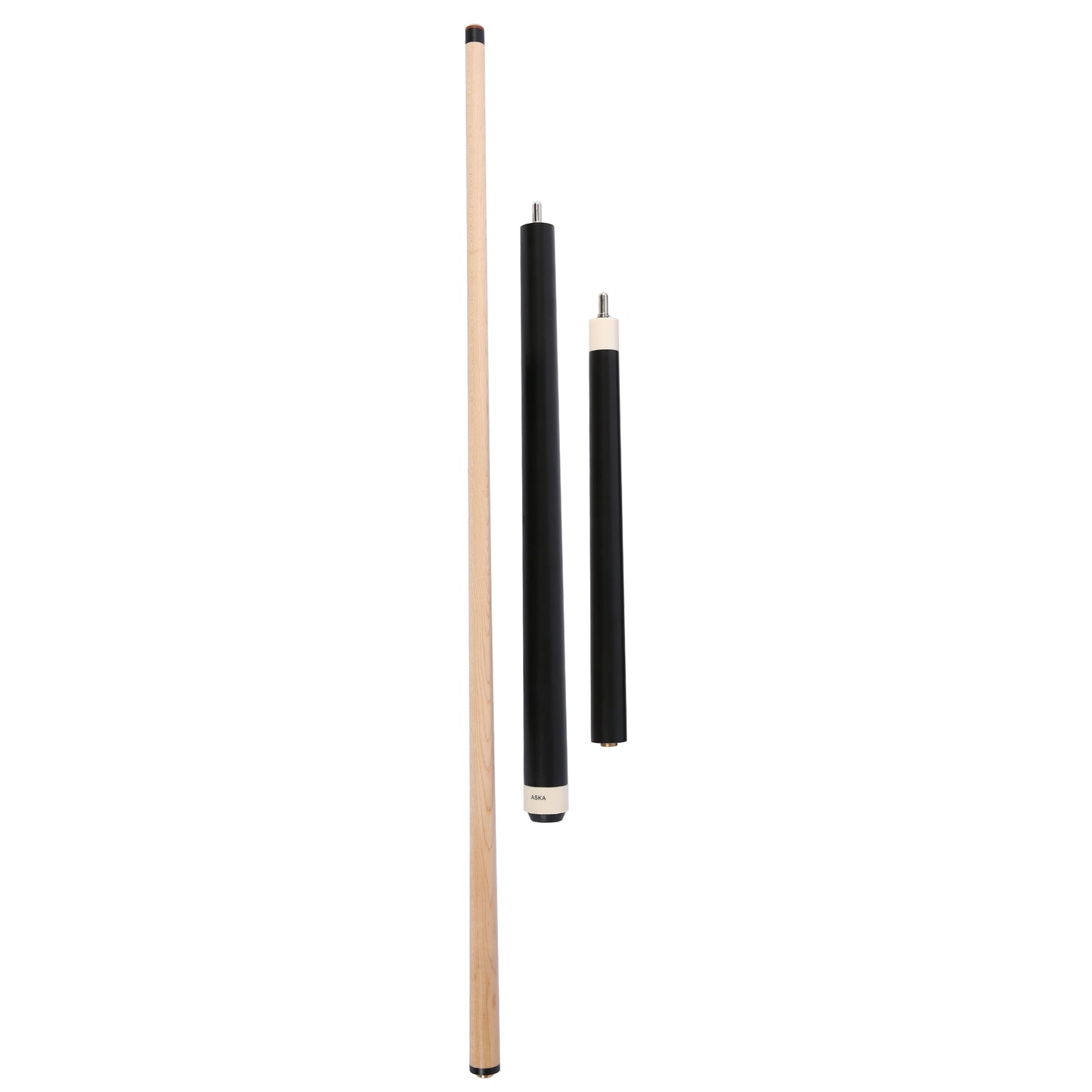 25-Ounce Heavy Hit Matte Black Jump Break Cue Stick Aska JBC, Jump/Break Cue. 14-mm Tip, Hard Rock Canadian Maple Shaft