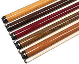 Set of 5 Aska Billiard Pool Sticks Set of 5 Aska Sneaky Pete Pool Cues,, Mixed Weights, 58 inch Long, 13mm Hard Le Pro Tip, SPS5