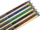 ASKA Set of 5 L9 Pool Cue Sticks 58", 2-Piece Construction, 5/16x18 Joint, Hard Rock Canadian Maple, 13mm Hard Glued On Tip, Mixed Weights and Colors, L9S5