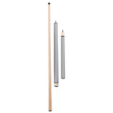 25-Ounce Heavy Hit Matte Silver Jump Break Cue Stick Aska JBC, Jump/Break Cue. 14-mm Tip, Hard Rock Canadian Maple Shaft