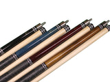 Aska Set of 4 Short Kids Pool Cue Sticks L9CS, Stained Maple, Canadian Hardrock Maple Shaft, 13mm Tip, Mixed Lengths 36",42",48",52", L9CS